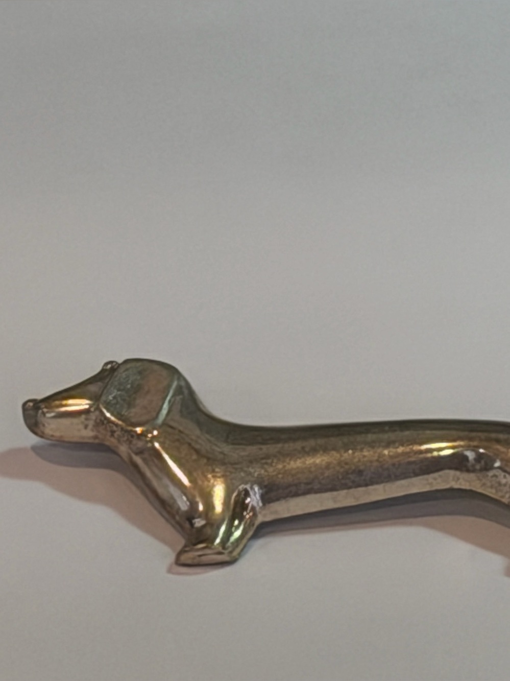 Silver Dachshund Dog Brooch/Pin- Polished - Picture 3 of 3